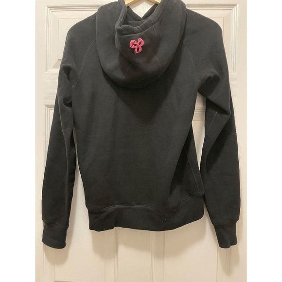 TNA Hoodie *Black with Pink and  White Embroidery* Size Small - Picture 3 of 6